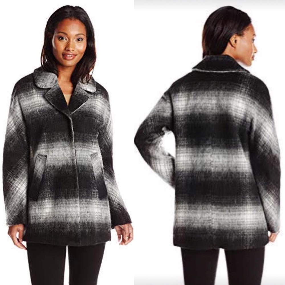 Sam Edelman 'Erin' Blurry Plaid Coat